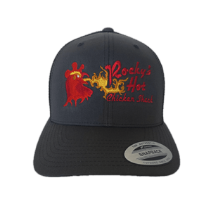Flexfit Hat Black - Hot Rocky\'s Shack Chicken