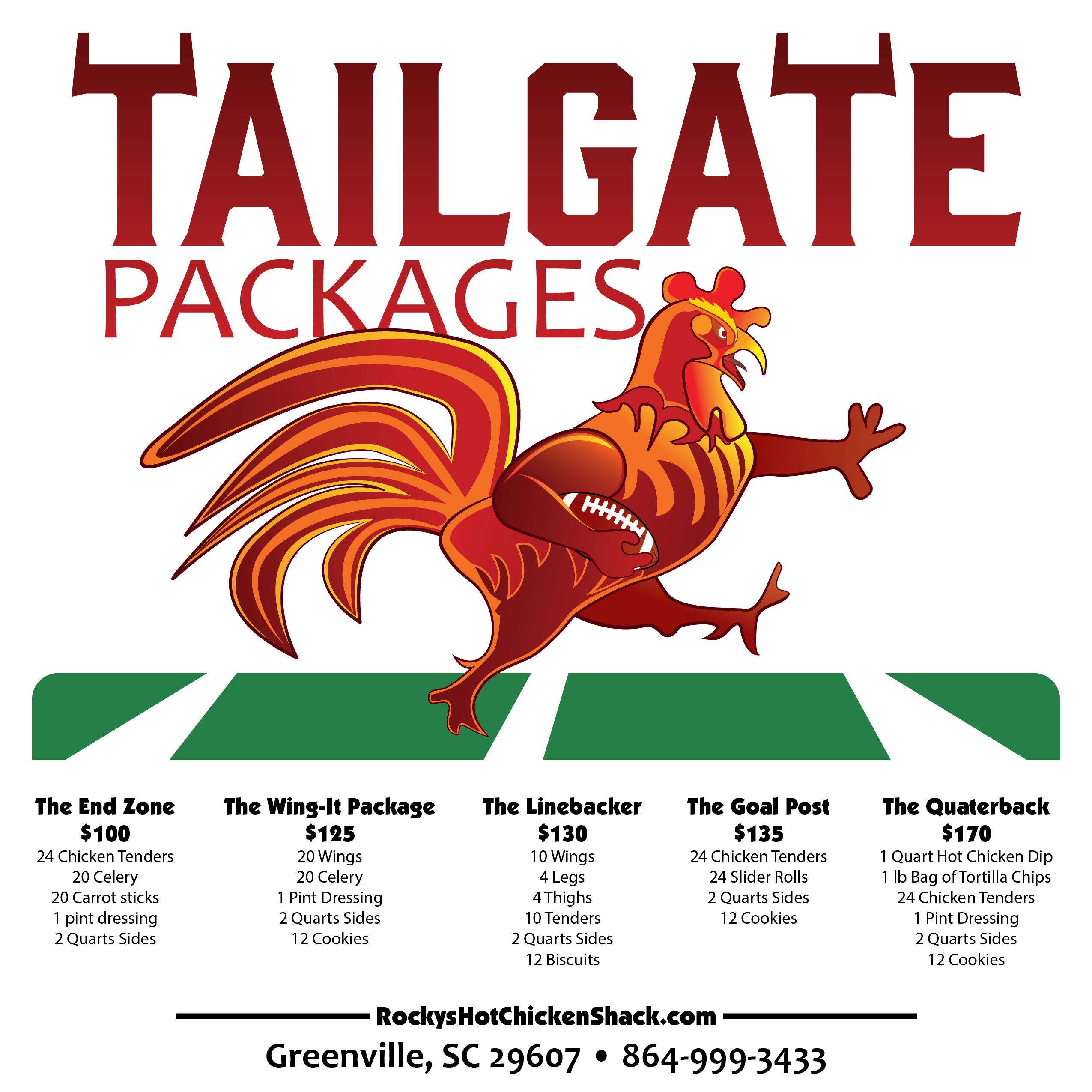 Greenville Tail Gate Packages